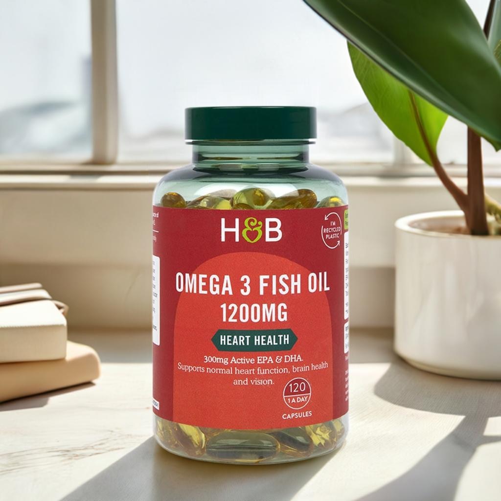 Holland & Barrett Omega 3 Fish Oil 1200mg 120 Capsules image 1