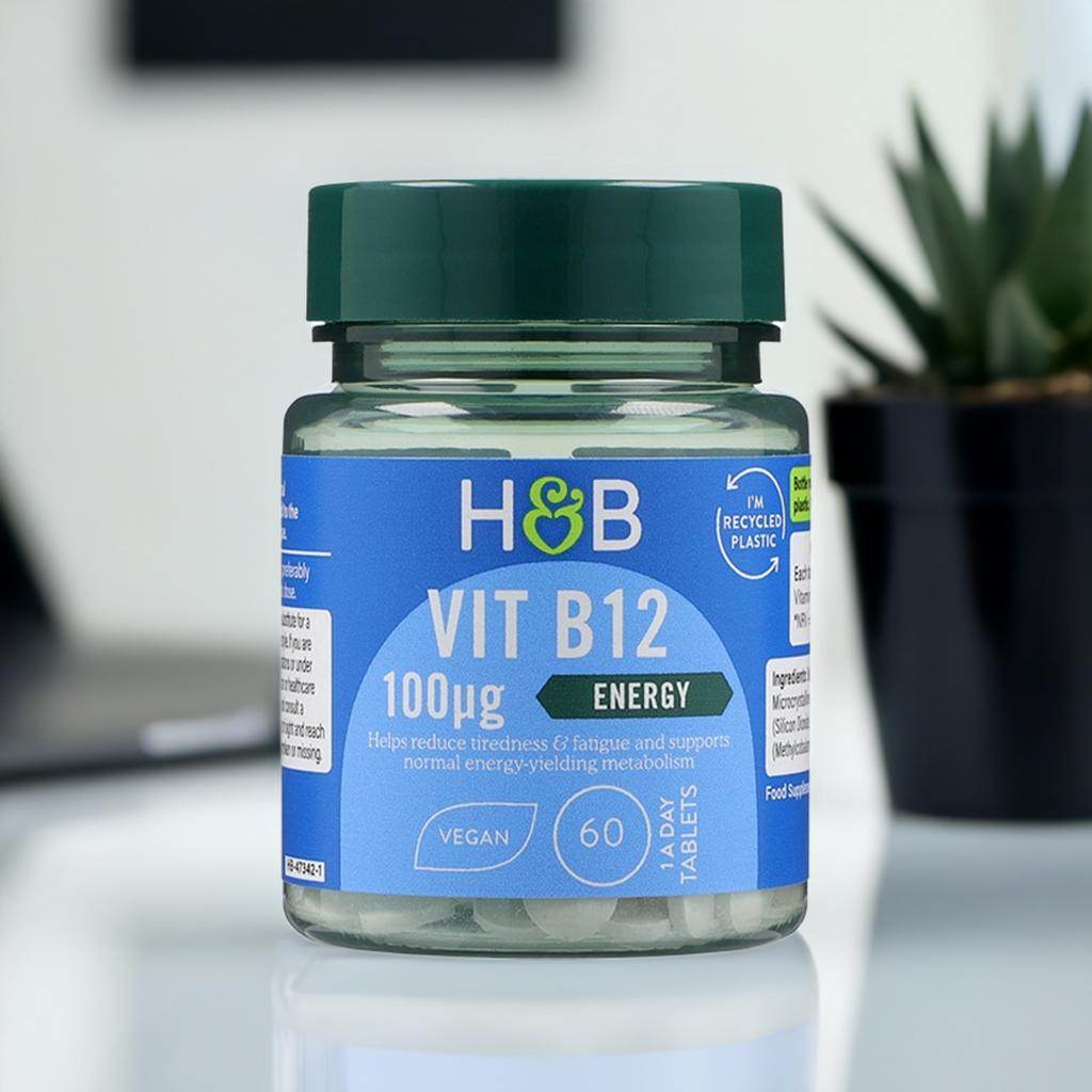 Holland & Barrett Vitamin B12 100ug 60 Tablets image 1