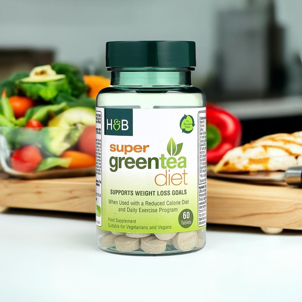 Holland & Barrett Super Green Tea Diet 60 Tablets image 1