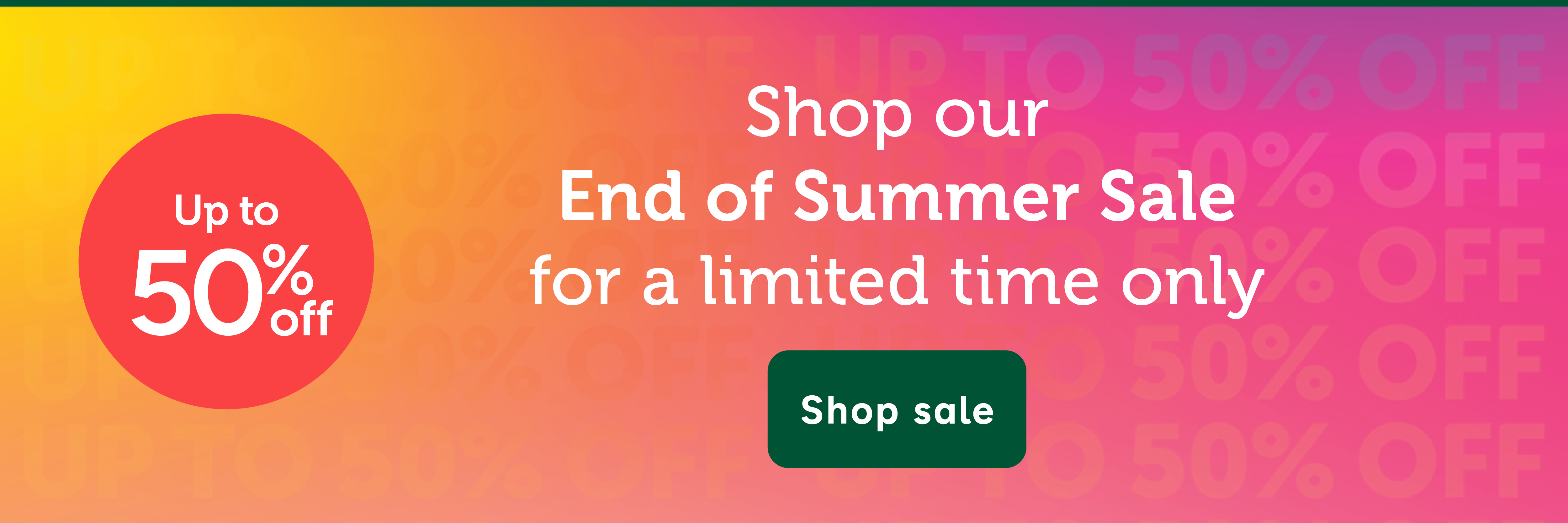 End of Summer Sale Mobile Strip Banner