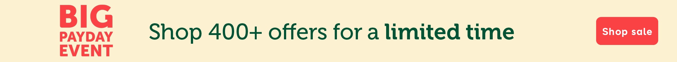 Payday Event - 400+ Desktop Strip Banner