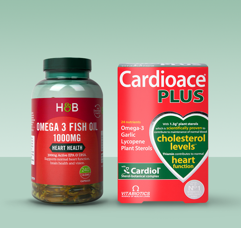 Cod Liver & Fish Oil H&B Omega 3 Fish Oil & Cardioace Plus