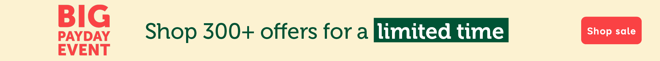 Desktop Payday Event 300+ Strip Banner