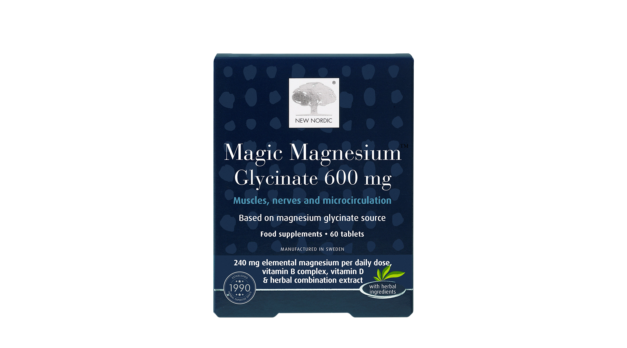 New Nordic Magic Magnesium Glycinate 600mg 60 Tablets