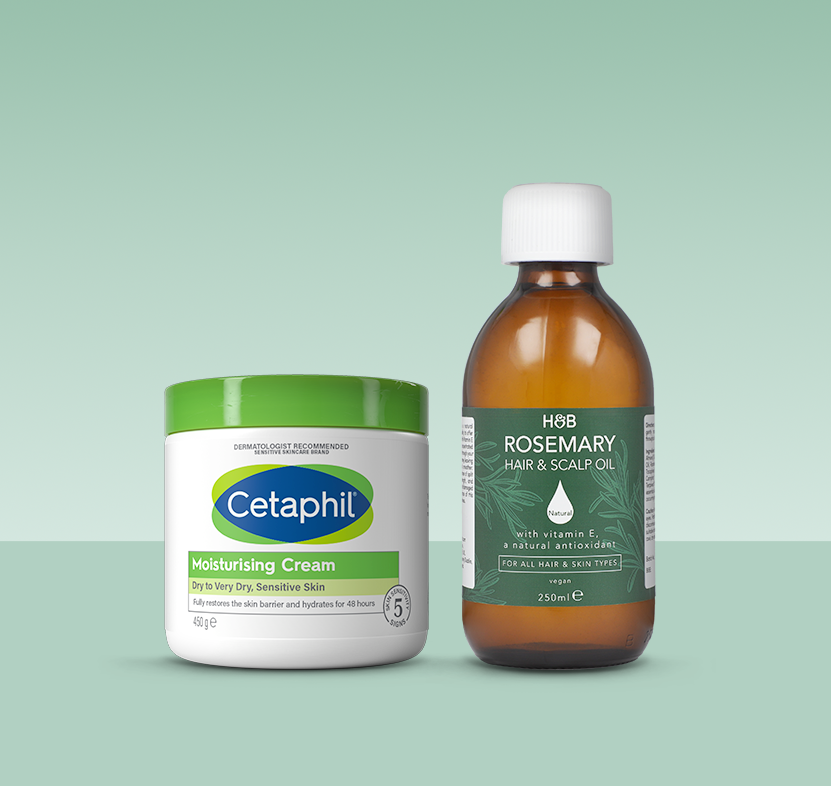 Cetaphil Moisturising Cream Body Butter 450g, Holland & Barrett Rosemary Oil 250ml