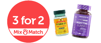 3 for 2 mix & match on 47254 H&B VITAMIN D3 100UG 69137 NIGHT-TIME 60 GUMMIES