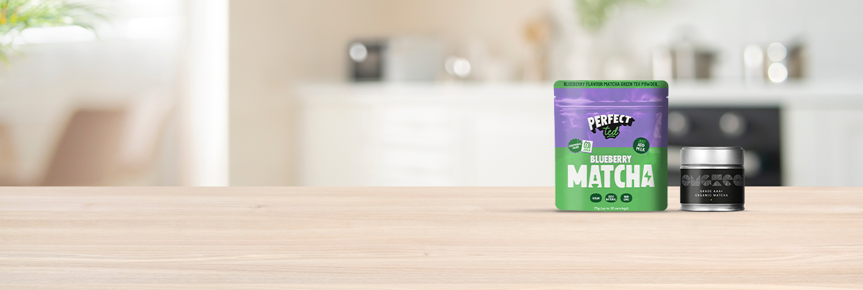 PerfectTed Blueberry Matcha Tea Powder 75g OMGTea AAA+ Grade Organic Matcha Green Tea 30g