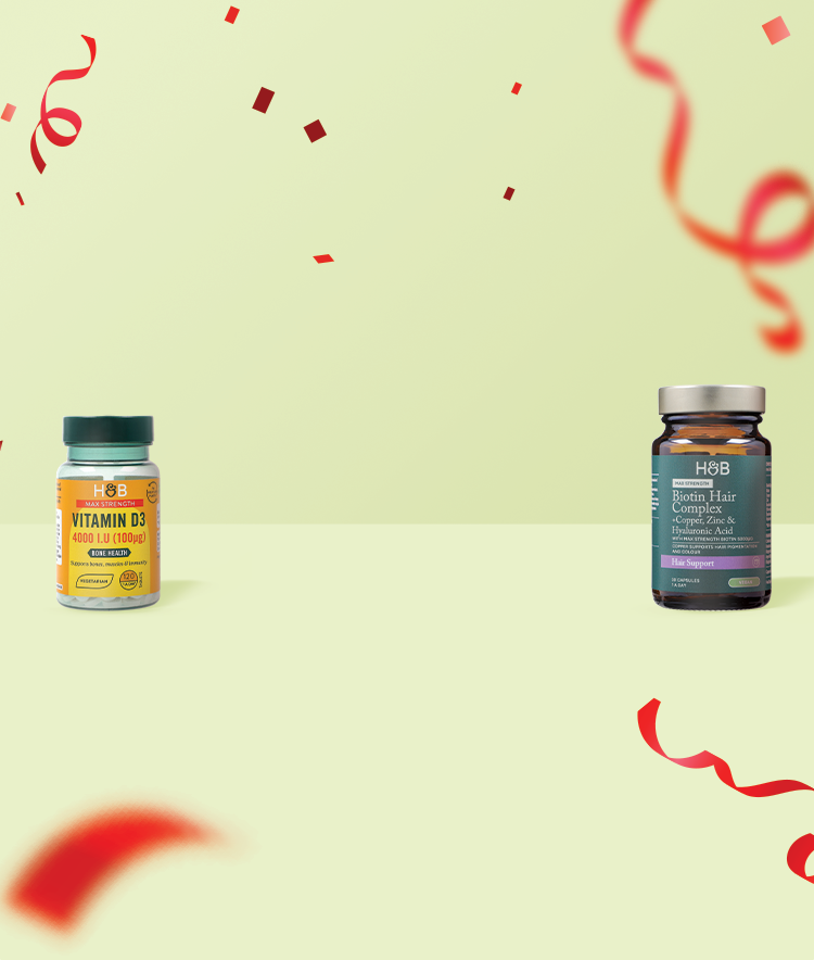 buy 1 get 1 free mix & match H&B vitamin d3 bone health H&b biotin hair complex