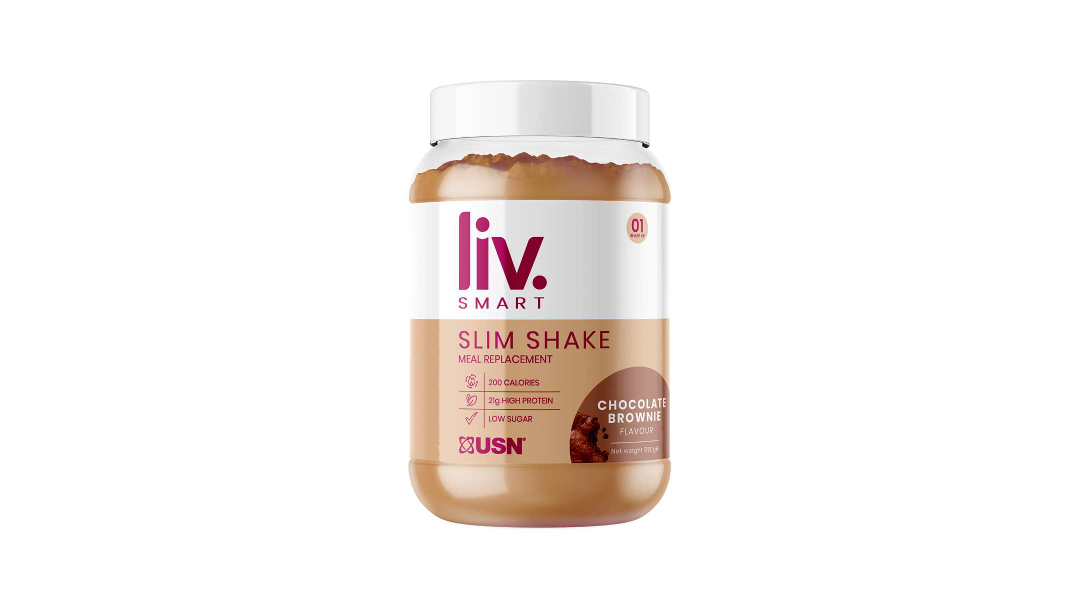 USN Liv.Smart Slim Shake Meal Replacement Chocolate Brownie 550g