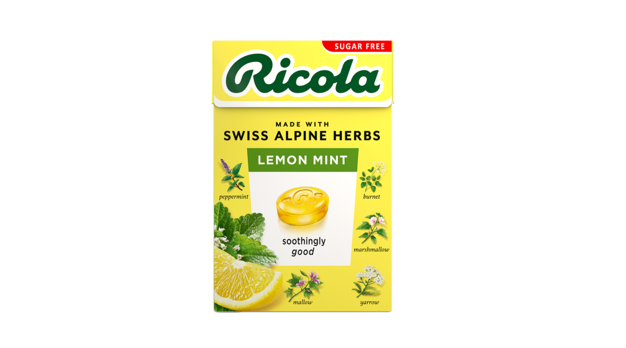 Ricola Lemon Mint Herbal Sweets Box 45g