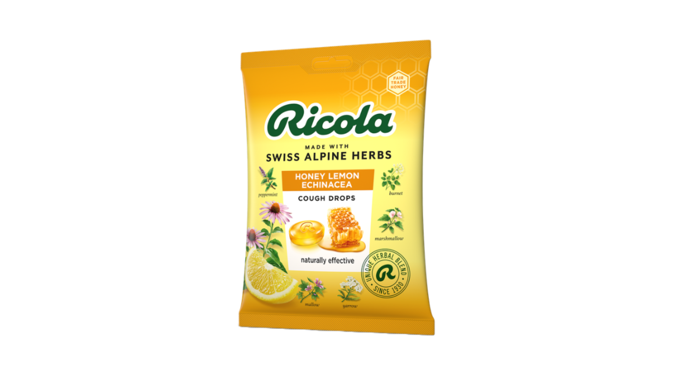 Ricola Honey Lemon Echinacea Cough Drops 75g
